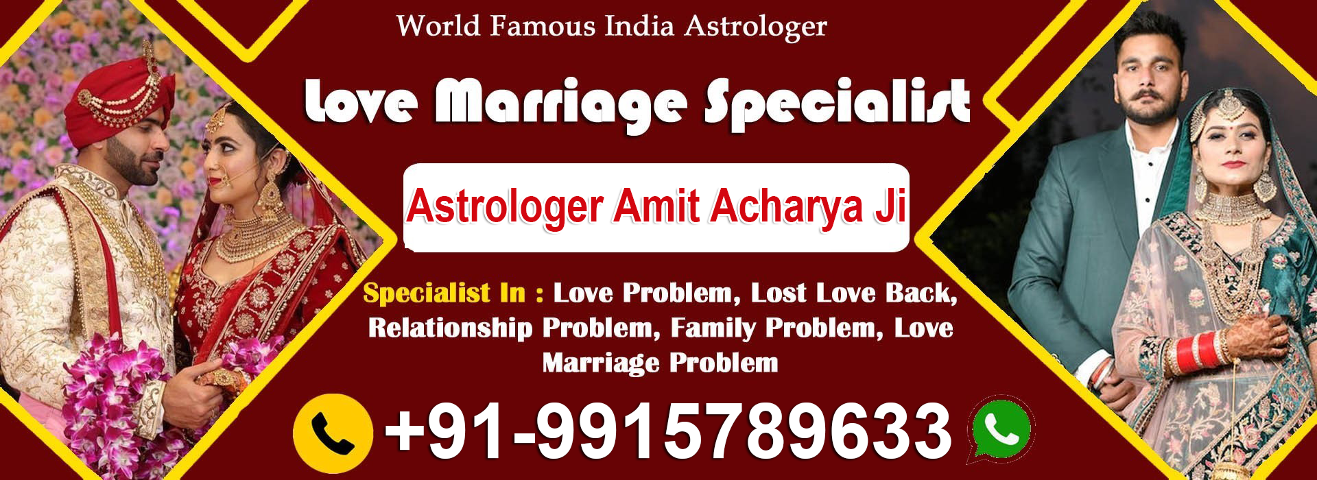 World Famous Astrologer Amit Acharya Ji +91-9915789633